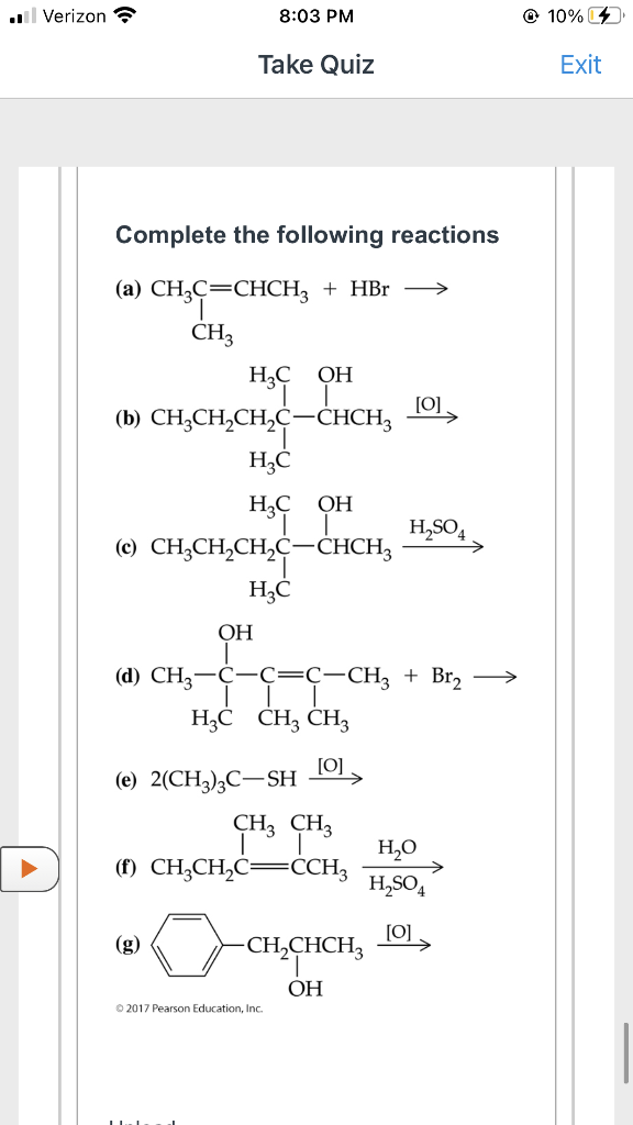 Solved Jil Verizon 8 03 Pm 10 Take Quiz Exit Complete Th Chegg Com