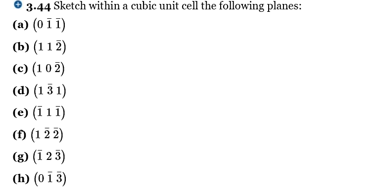 Solved 3.44 Sketch within a cubic unit cell the following | Chegg.com