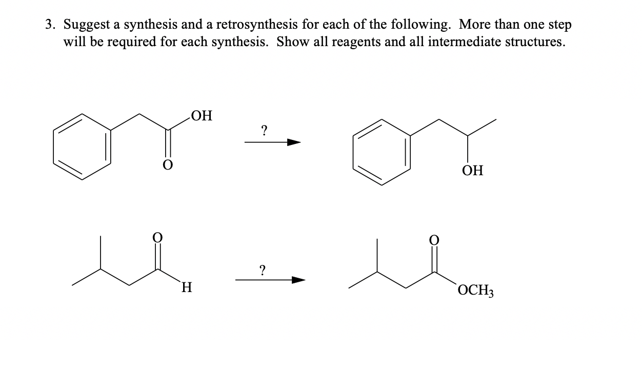 Solved 3. Suggest a synthesis and a retrosynthesis for each | Chegg.com