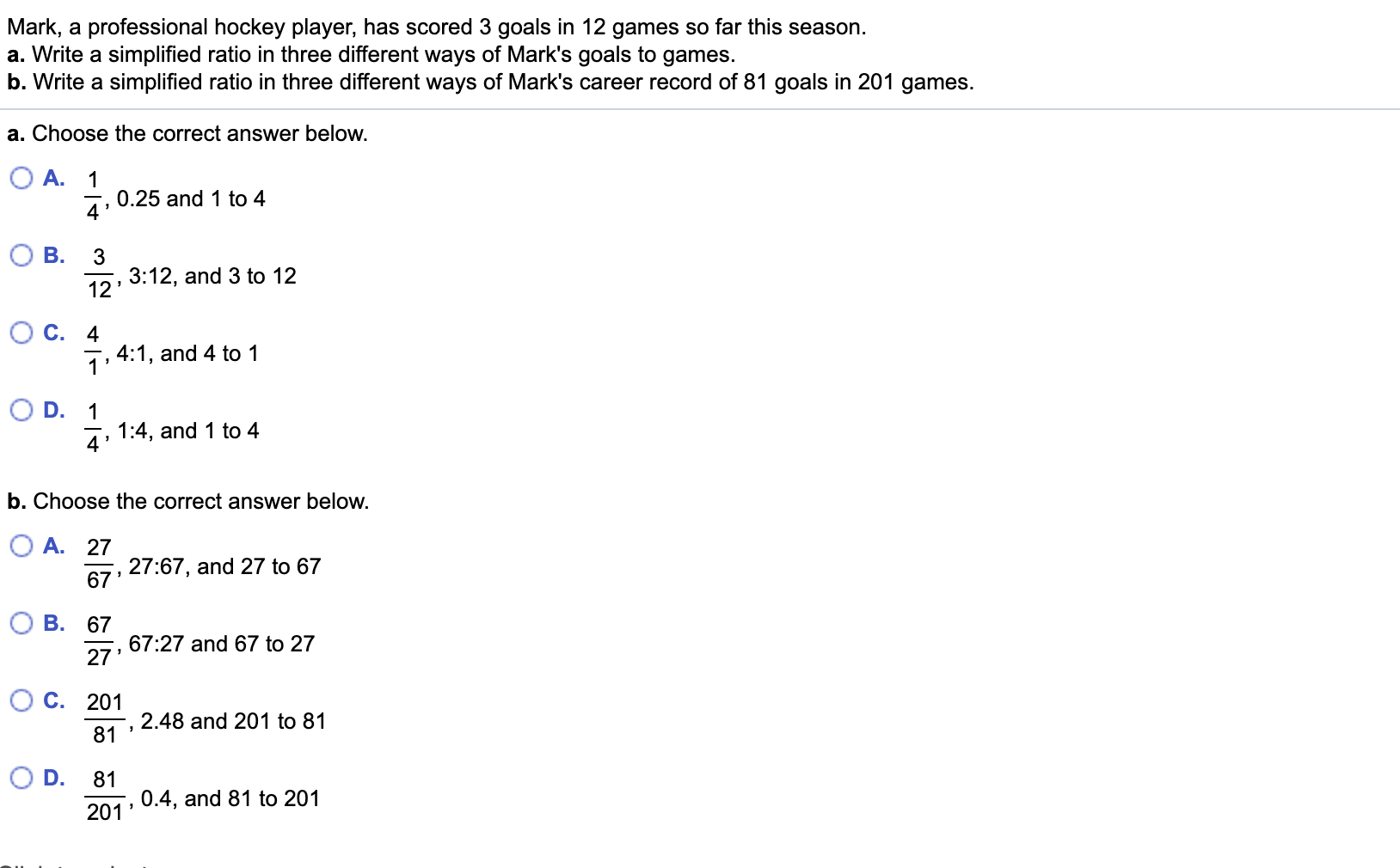 Solved Mark, a professional hockey player, has scored 3