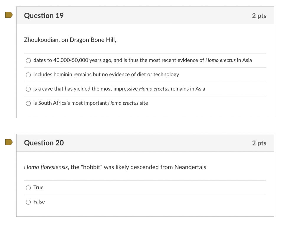 arboreal hypothesis quizlet