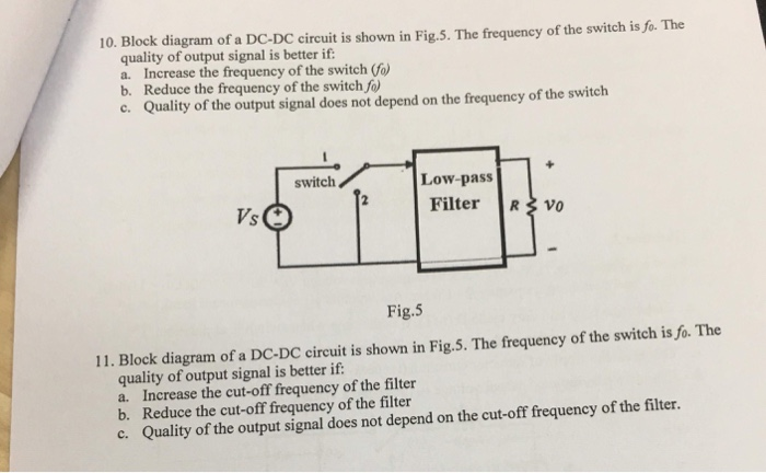 Solved 10. Block diagram of a DC-DC circuit is shown in | Chegg.com