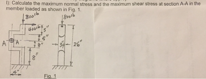 Solved l): Calculate the maximum normal stress and the | Chegg.com
