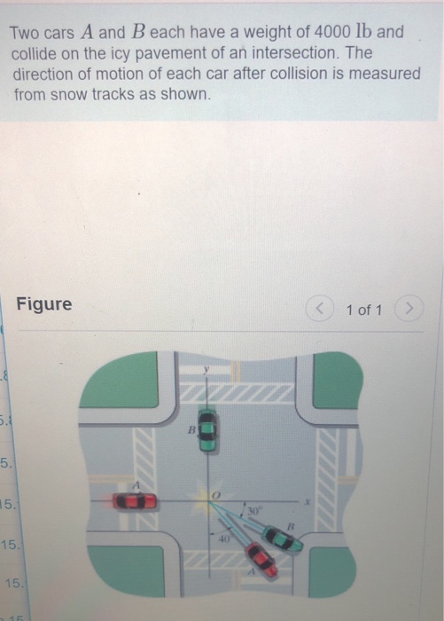 Solved Two Cars A And B Each Have A Weight Of 4000 Lb And | Chegg.com