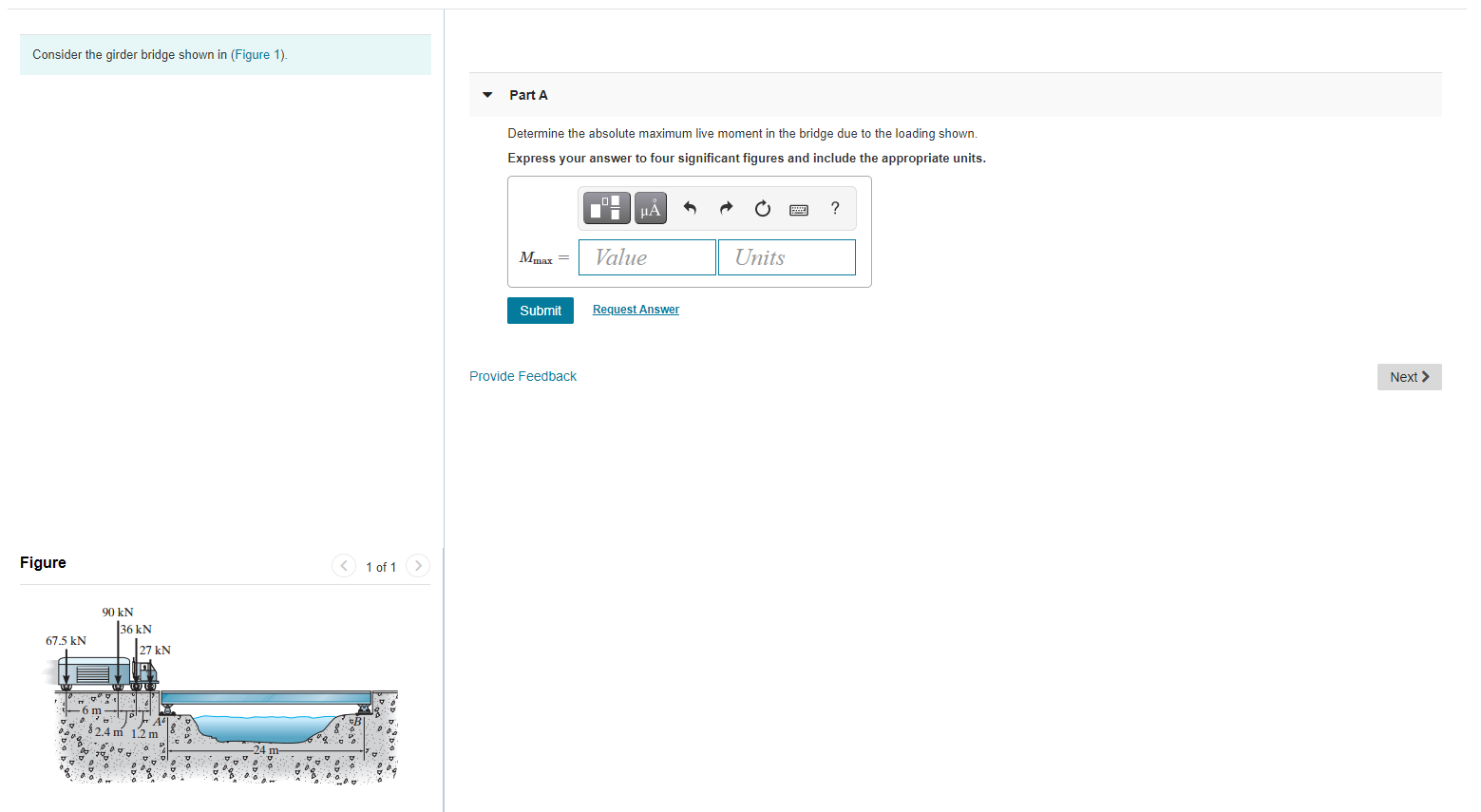 Solved Consider the girder bridge shown in (Figure 1). Part | Chegg.com