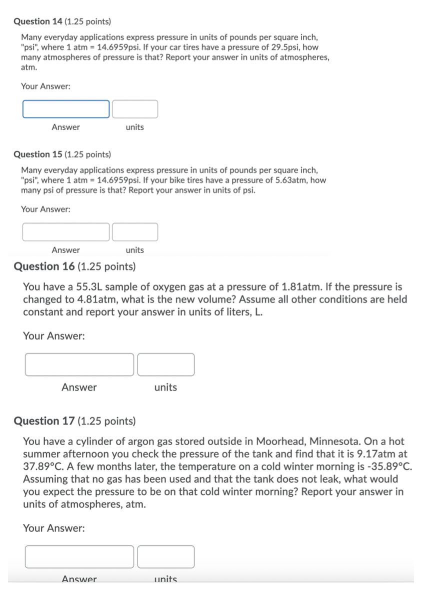 Solved Question 14 (1.25 Points) Many Everyday Applications 