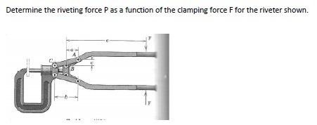 Solved Determine the riveting force P as a function of the | Chegg.com