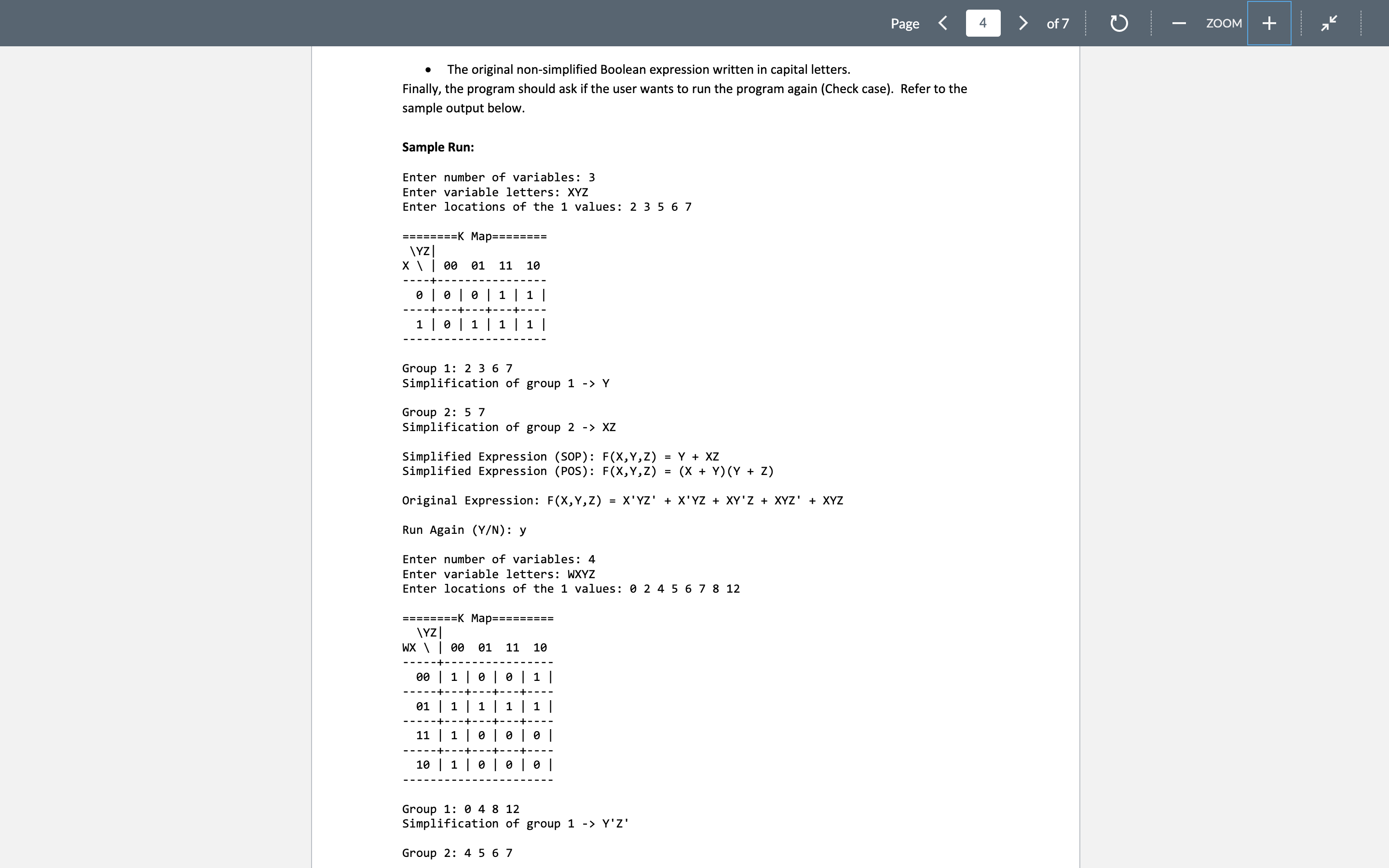 Solved 4(∗∗). Karnaugh Maps are a tool for simplifying | Chegg.com