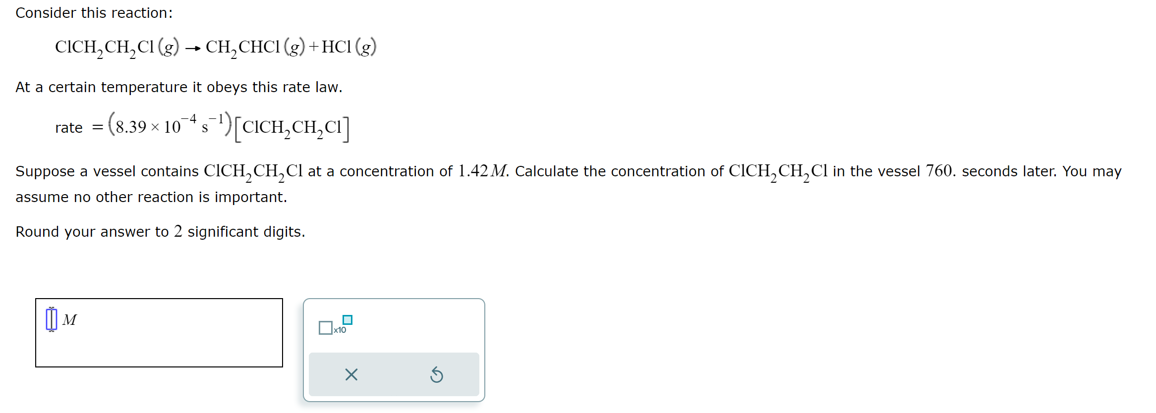 Solved Consider this reaction: | Chegg.com