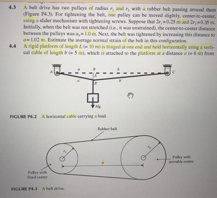 Solved A belt drive has two pulleys of radius r and r with a | Chegg.com