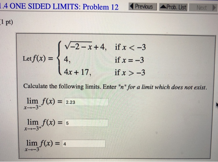 One sided outlet limit calculator