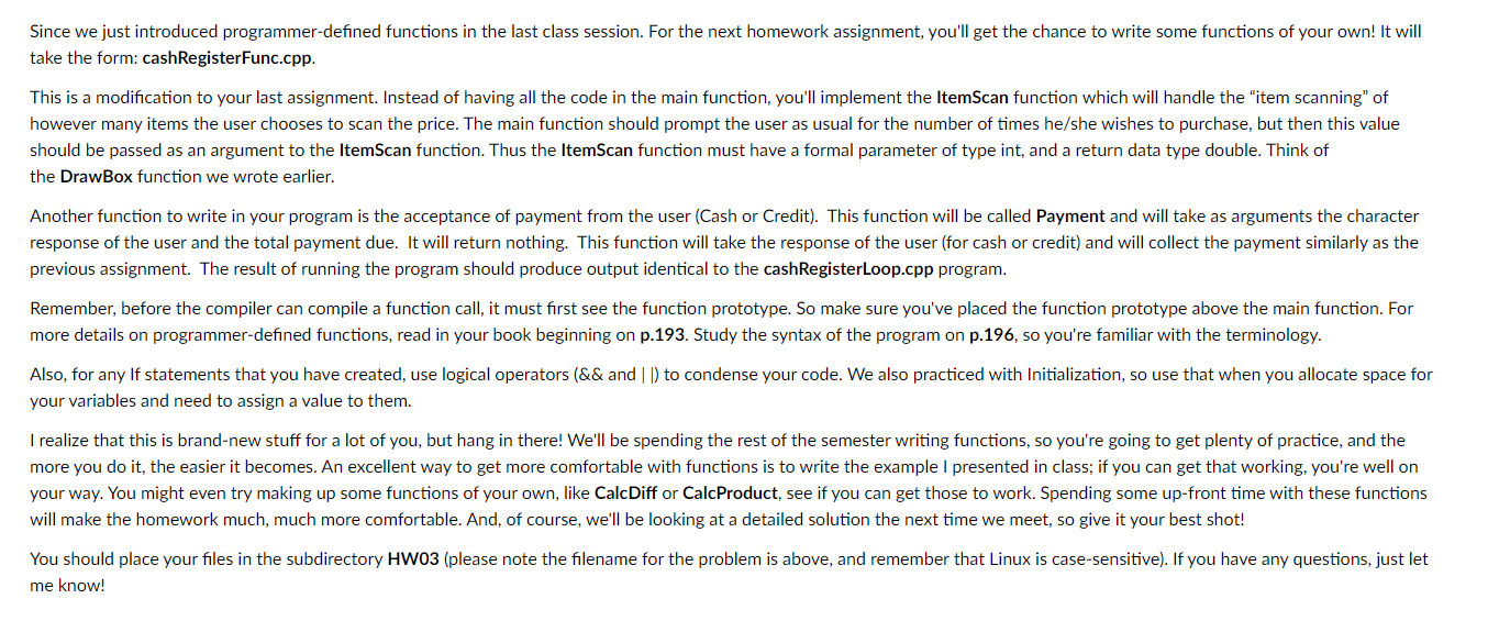 Solved With all of that out of the way, here's a quick | Chegg.com