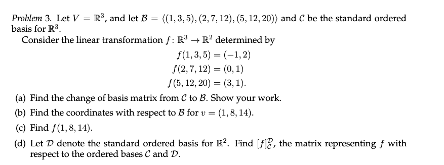 Solved Problem 3. Let V=R3, And Let | Chegg.com