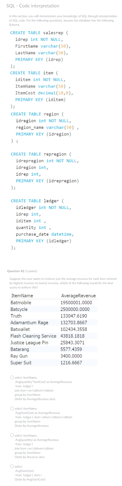 Solved SQL - Code interpretation In this section, you will | Chegg.com