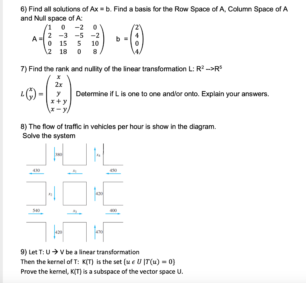 Solved 6 Find all solutions of Ax b. Find a basis for the