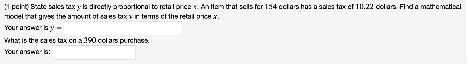 solved-1-point-state-sales-tax-y-is-directly-proportional-chegg