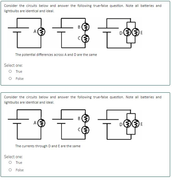Solved Consider the circuits below and answer the following | Chegg.com