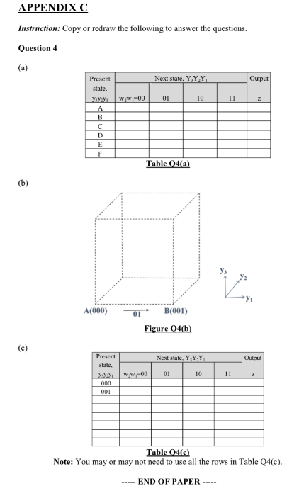 Figure Q4 Shows The State Diagram For An Asynchronous | Chegg.com