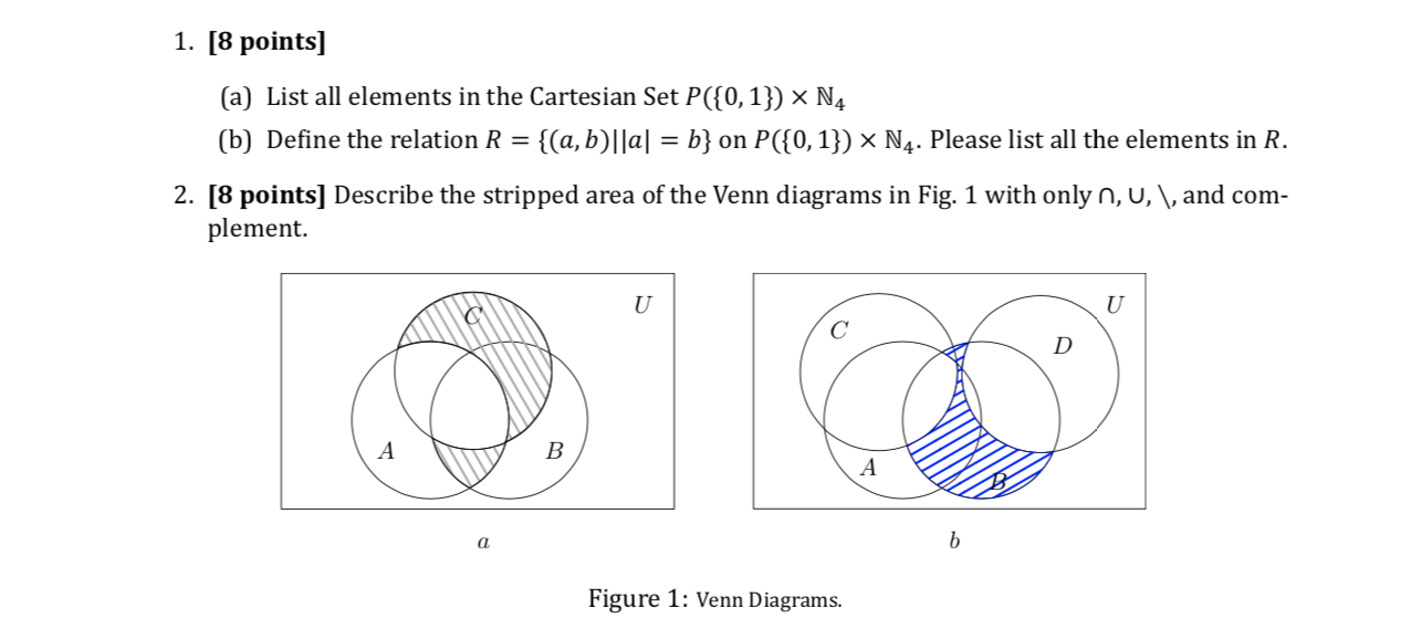 A List All Elements In The Cartesian Set 𝑃 0 1 Chegg Com