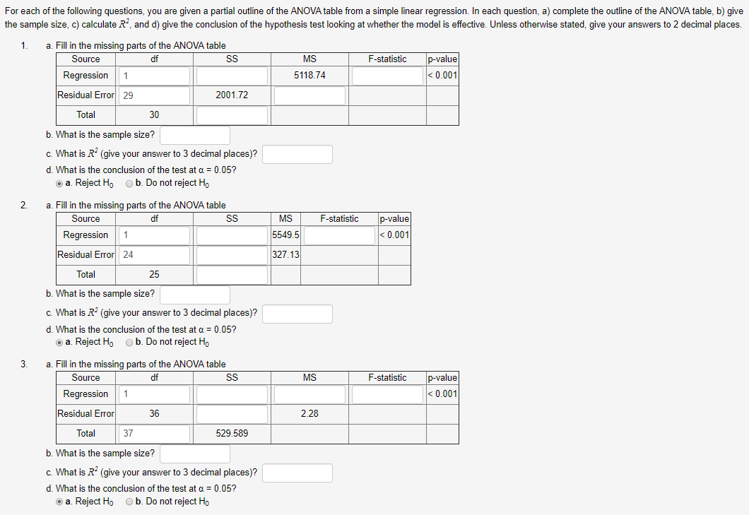Solved For Each Of The Following Questions You Are Given A Chegg Com