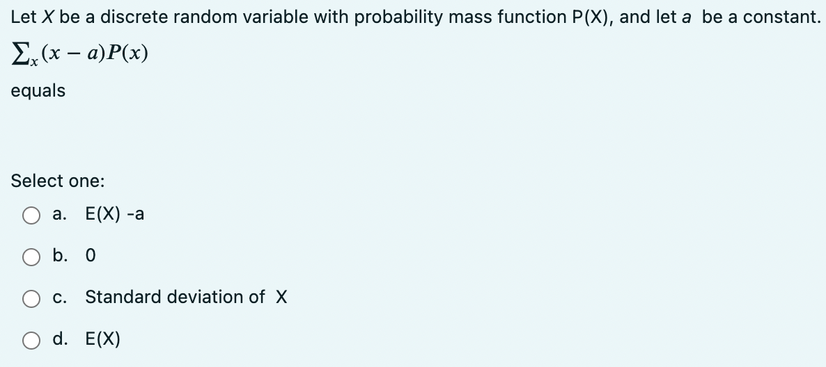 Solved Let X be a discrete random variable with probability | Chegg.com