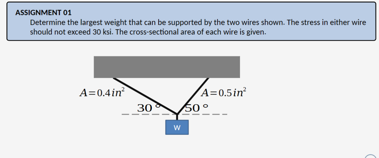 Solved ASSIGNMENT 01 Determine the largest weight that can | Chegg.com