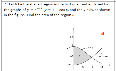 Solved 7. Let R be the shaded region in the first quadrant | Chegg.com