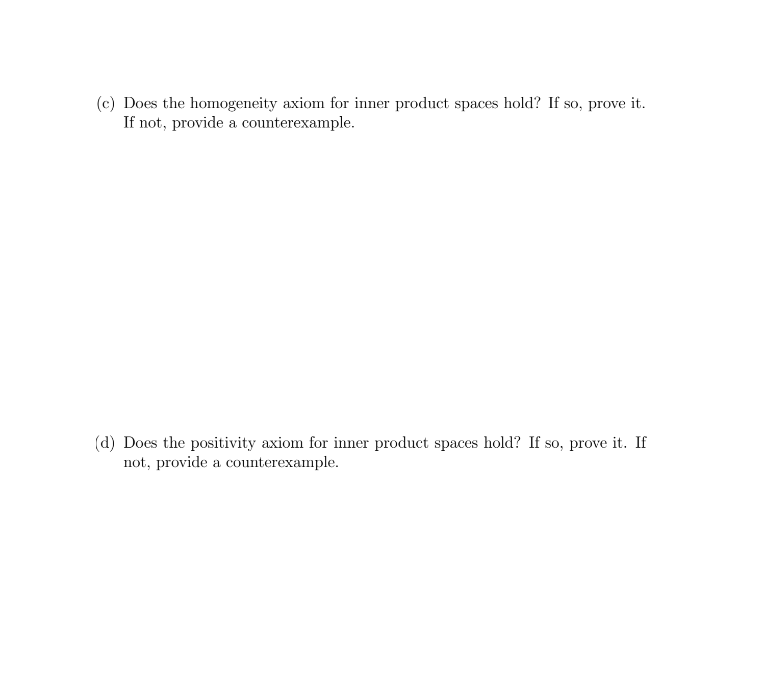 Solved 2. Let C[−π,π] be the real vector space of all