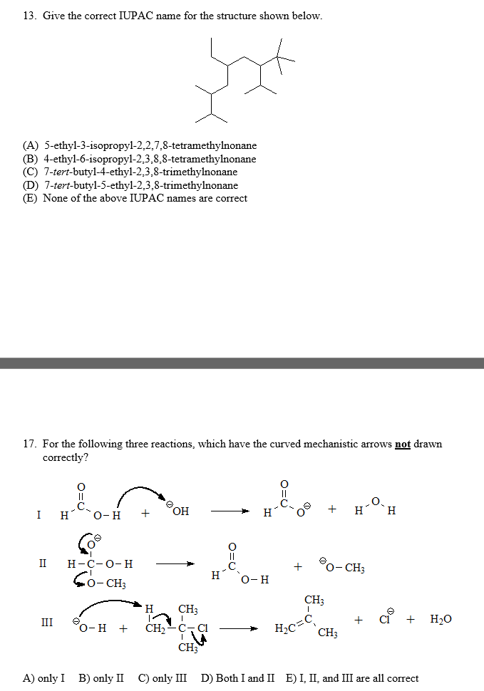 13 Give The Correct Iupac Name For The Structure Chegg Com