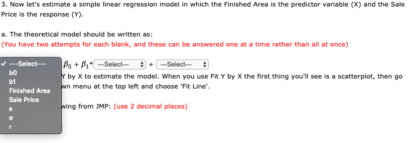 Solved 3. Now let's estimate a simple linear regression | Chegg.com