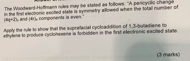 Solved The WoodwardHoffmann rules may be stated as follows