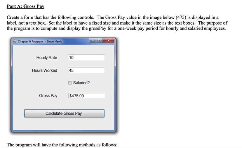 Solved Create a form that has the following controls. The | Chegg.com