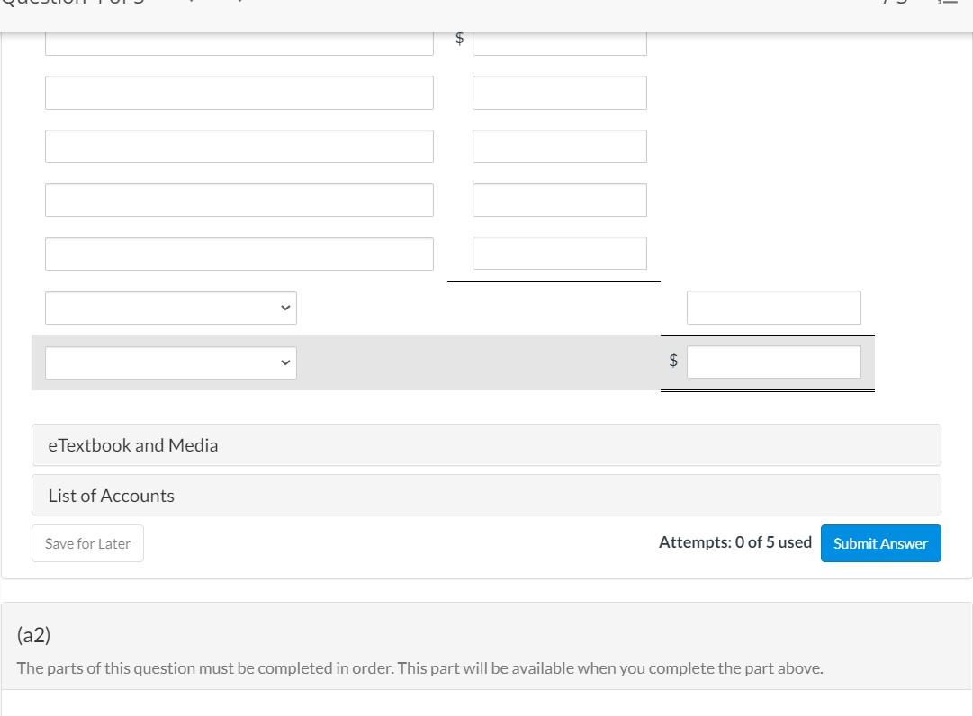 Solved Prepare an income statement for the year ended | Chegg.com