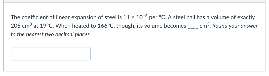 Solved The Coefficient Of Linear Expansion Of Steel Is 11 Chegg