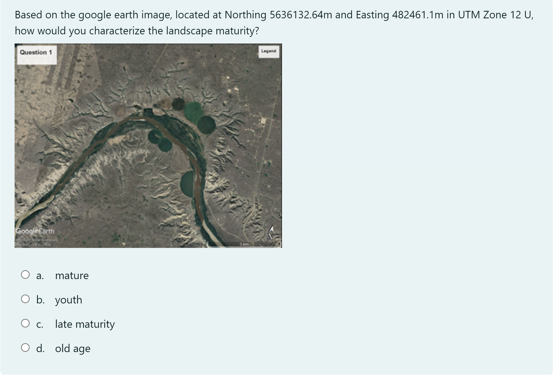 Solved Based On The Google Earth Image Located At Northing Chegg Com   Q1 