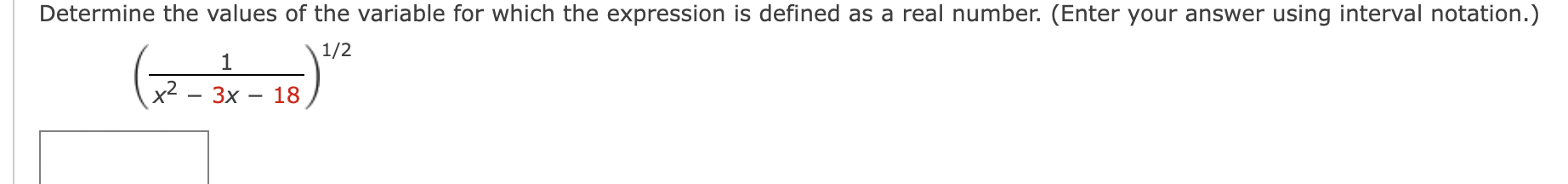 Solved Determine the values of the variable for which the | Chegg.com