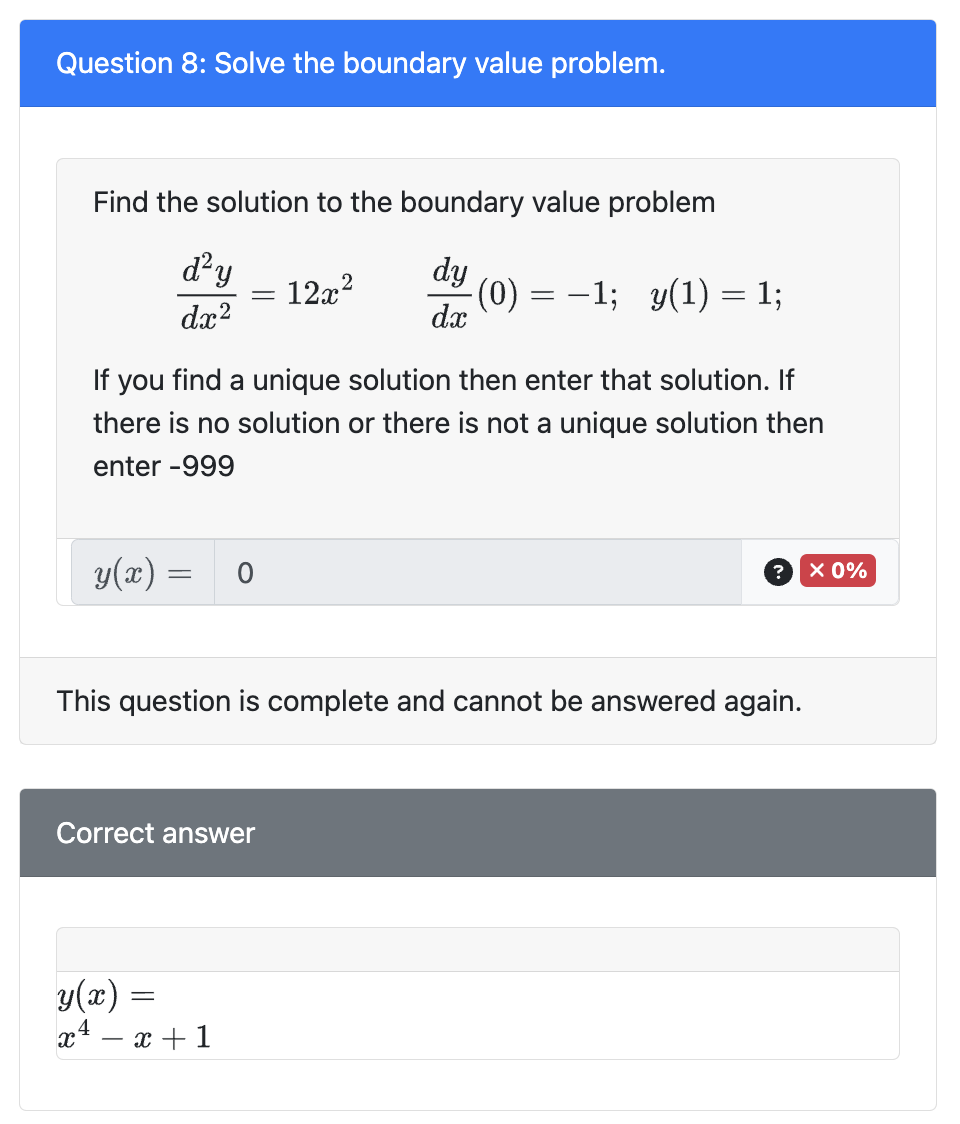 Solved Question 8: Solve The Boundary Value Problem. Find | Chegg.com