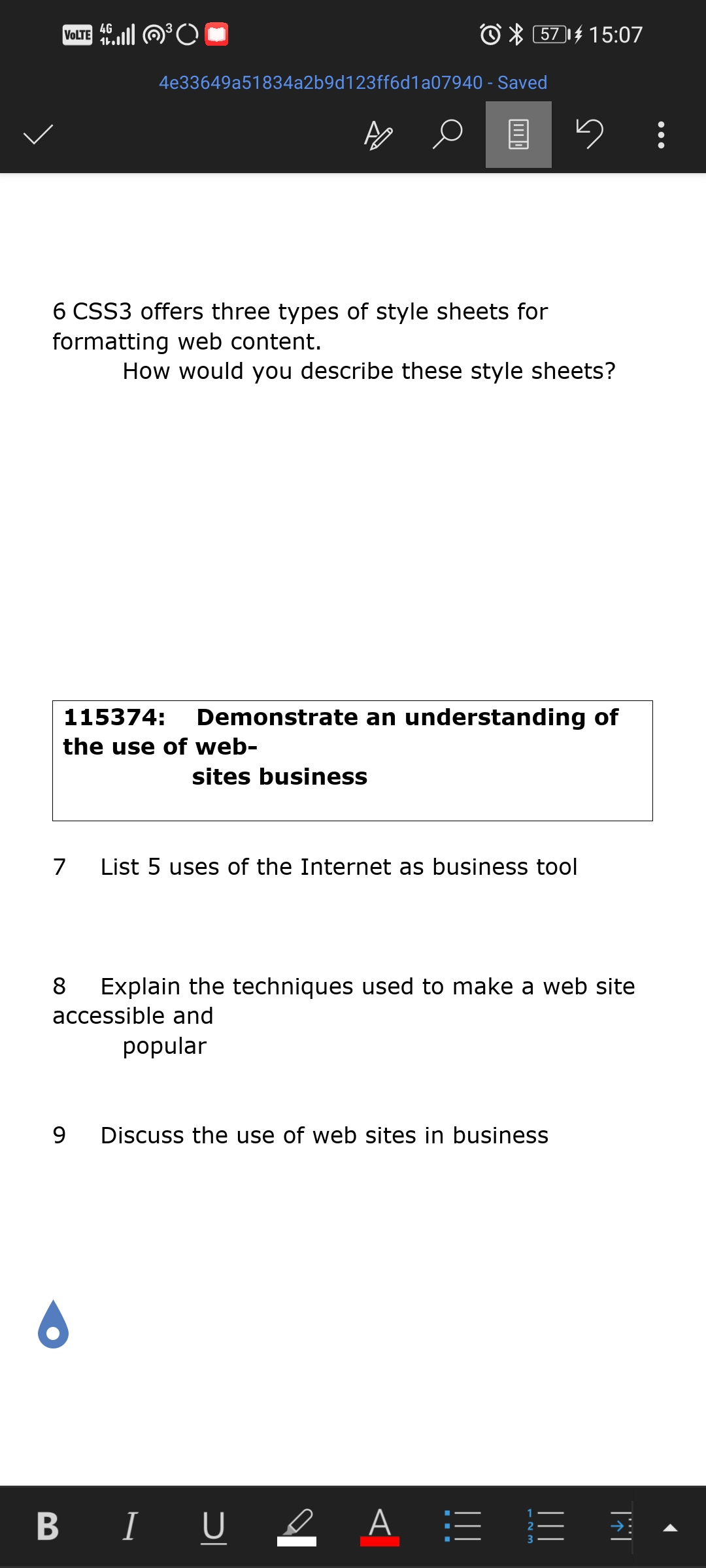 Solved 6 CSS3 offers three types of style sheets for | Chegg.com