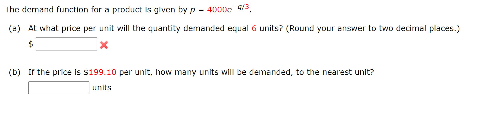 Solved The demand function for a product is given by p = | Chegg.com