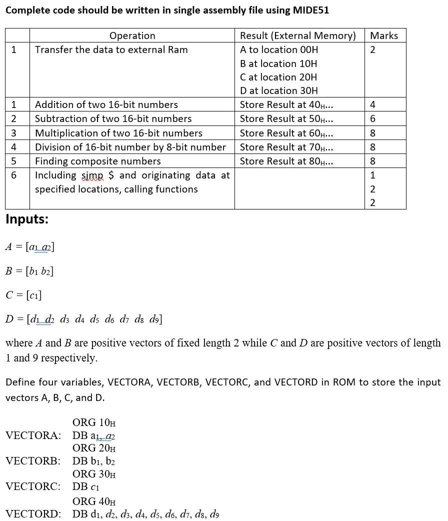 Complete code should be written in single assembly | Chegg.com