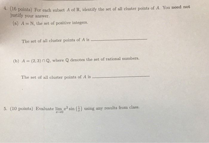 Solved (ps) For each subset A of R, identify the set of all | Chegg.com