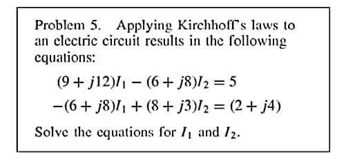 Solved Problem 5. Applying Kirchhoff's Laws Lo An Electric | Chegg.com