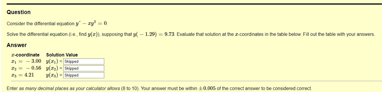 Solved Consider The Differential Equation Y′−xy20 Solve