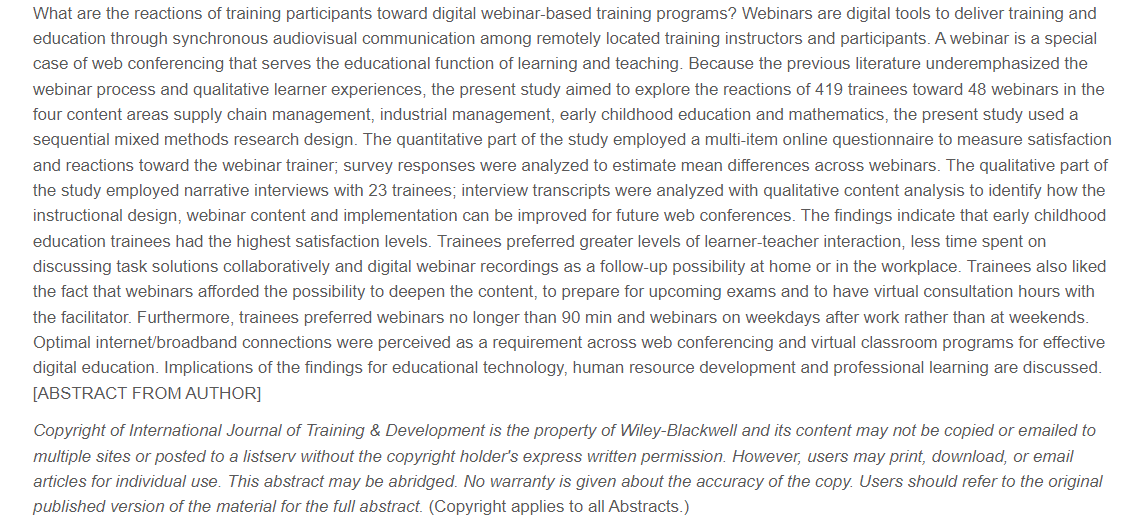 Solved Objectives: This Study Examined Trainer Perceptions | Chegg.com