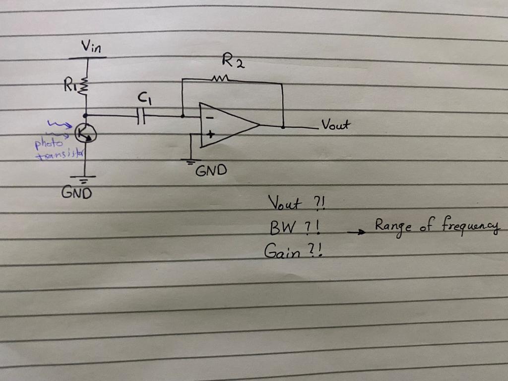 Solved consider the circuit in picture .. phototransistor | Chegg.com