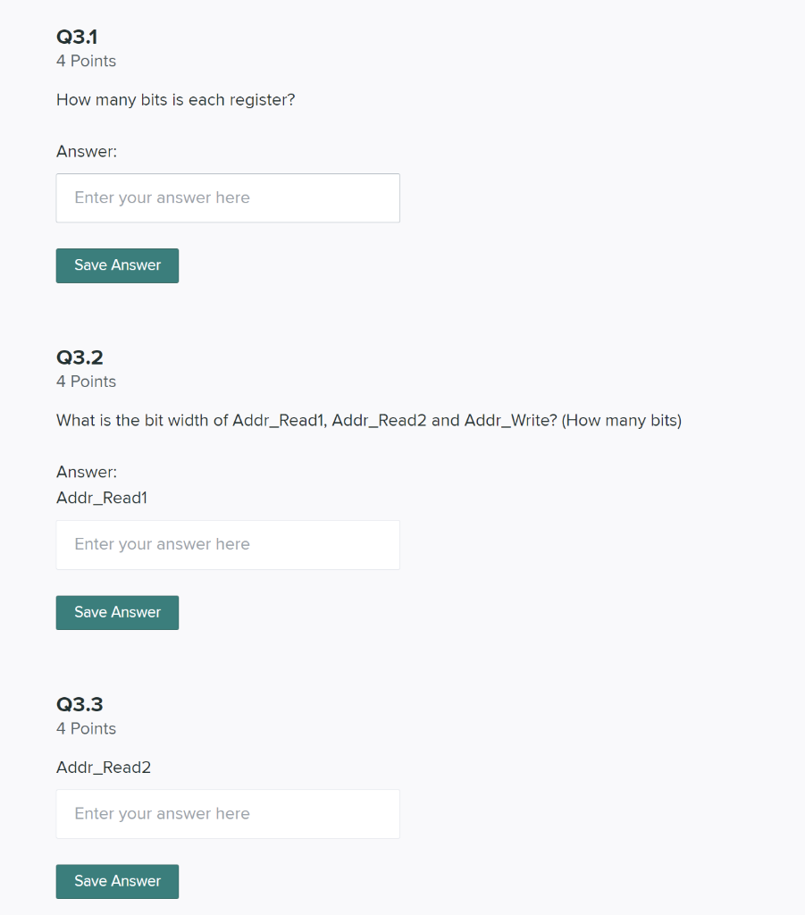 Solved Q3 28 Points Please answer the questions below about | Chegg.com