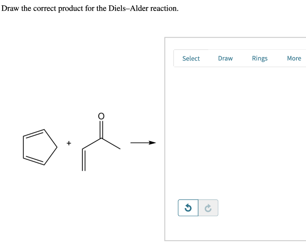 Solved Draw the correct product for the DielsAlder