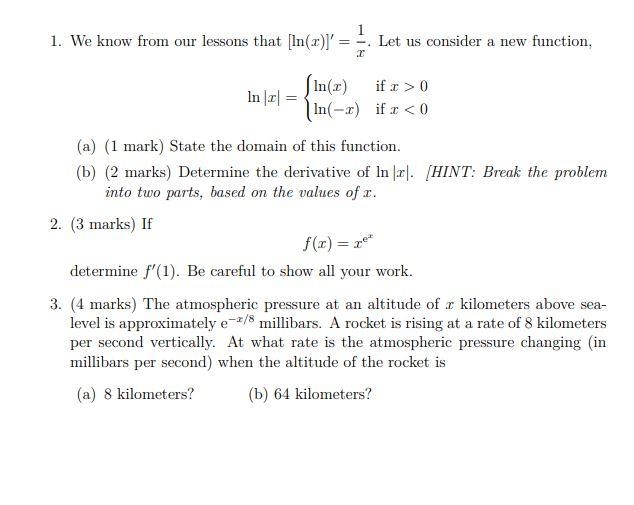 Solved 1 We Know From Our Lessons That In 3 1 Let Chegg Com