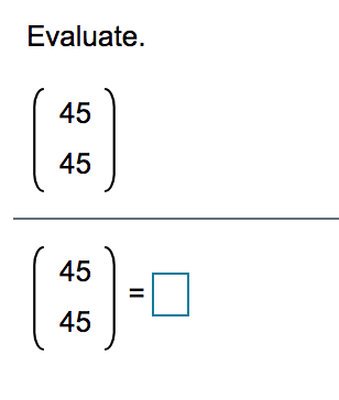 evaluate 45 9