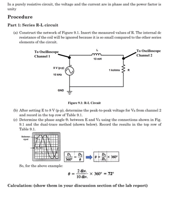 Solved: Lab 9: Series Sinusoidal Circuits Objectives: In T... | Chegg.com
